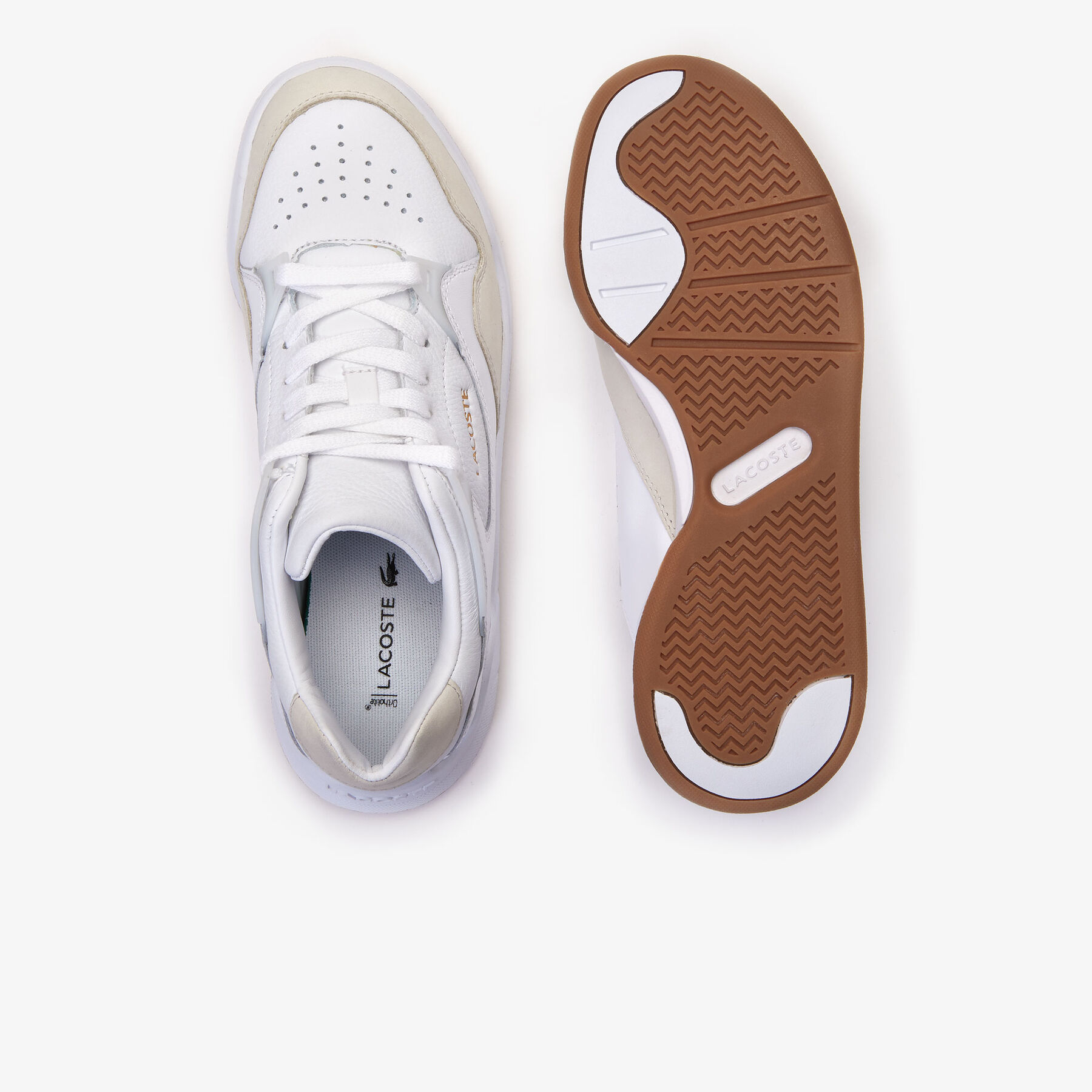 lacoste women s court slam tonal leather trainers