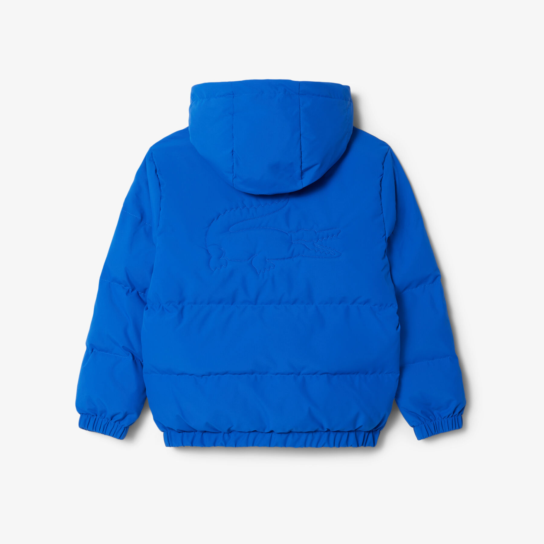 Hooded Puffer Jacket with Crocodile at the back