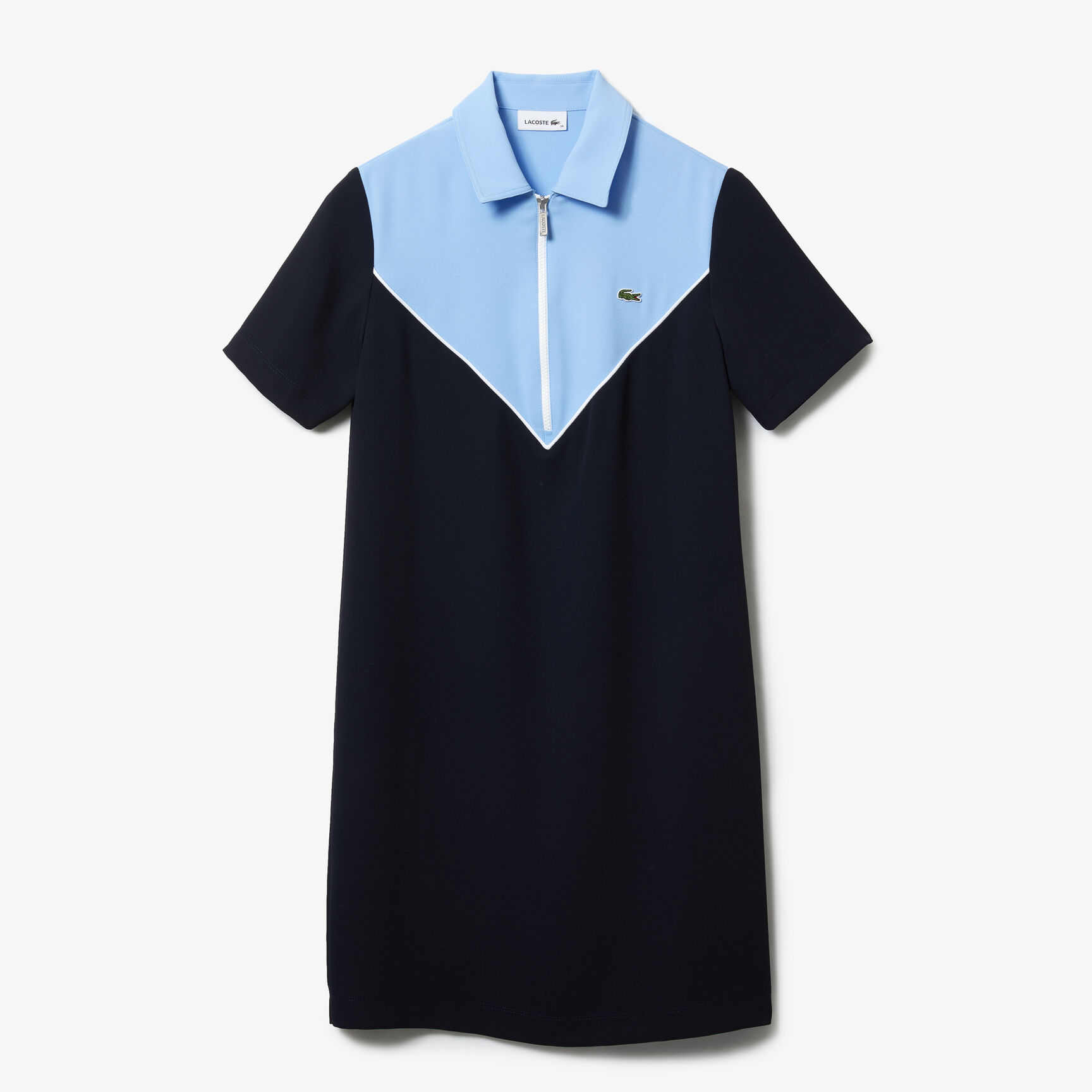 Women’s Flowy Zip Collar Colorblock Polo Dress Women’s Flowy Zip Collar Colorblock Polo Dress