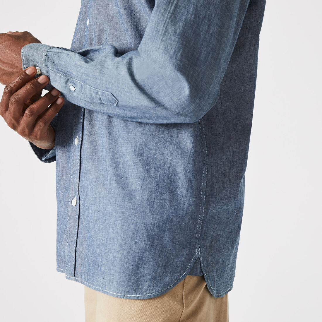 Men's Slim Fit Cotton Chambray Shirt Men's Slim Fit Cotton Chambray Shirt