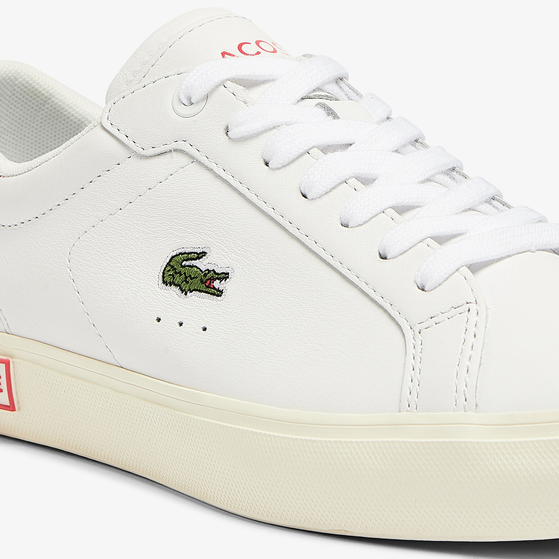 Women's Powercourt Leather Popped Heal Trainers Women's Powercourt Leather Popped Heal Trainers