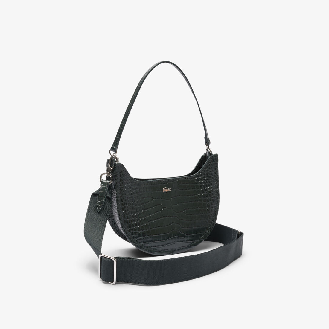 Small Chantaco Embossed Leather Half Moon Bag Small Chantaco Embossed Leather Half Moon Bag