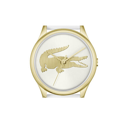 ساعة Crocodelle بسوار سيليكون أبيض