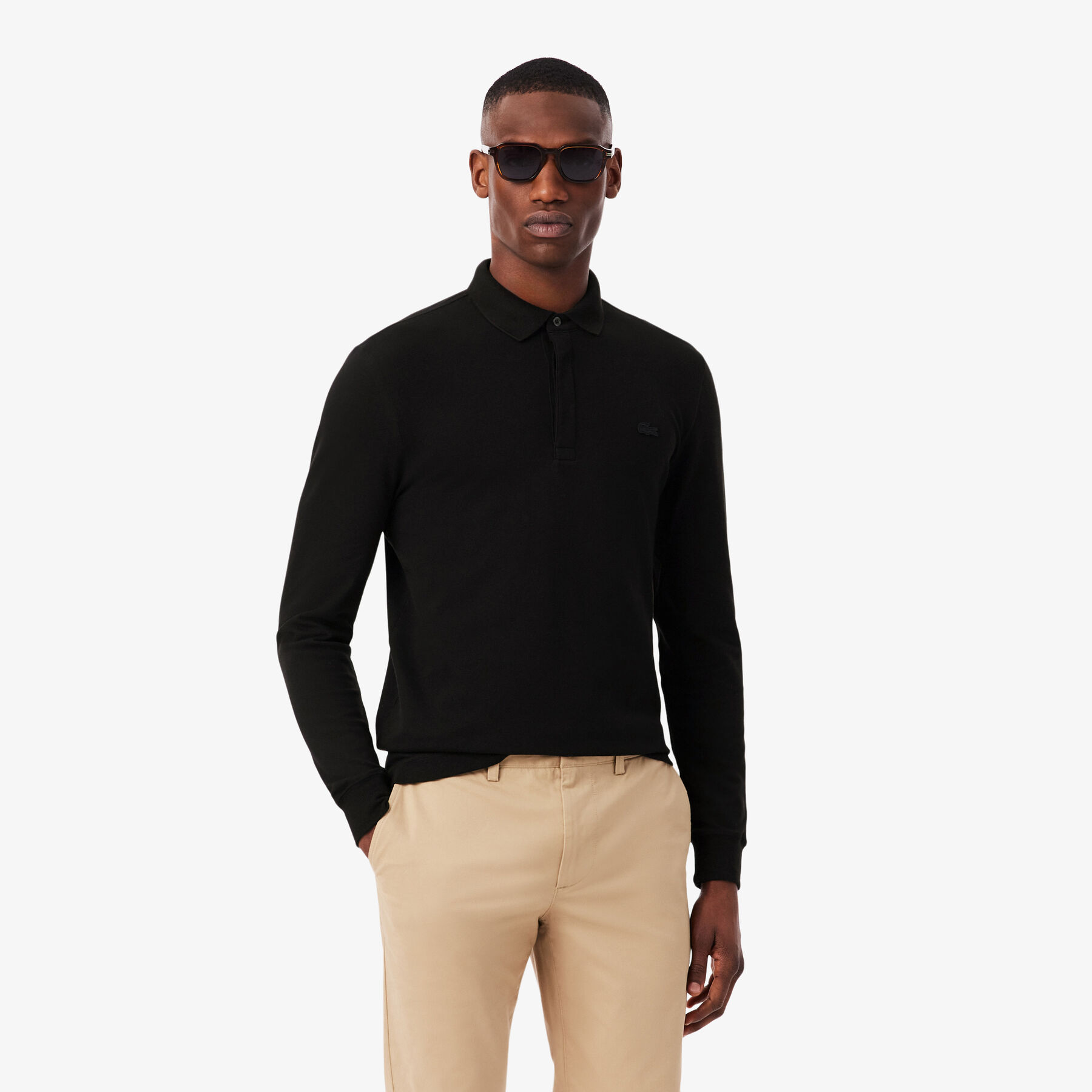 lacoste regular fit paris stretch pique polo shirt