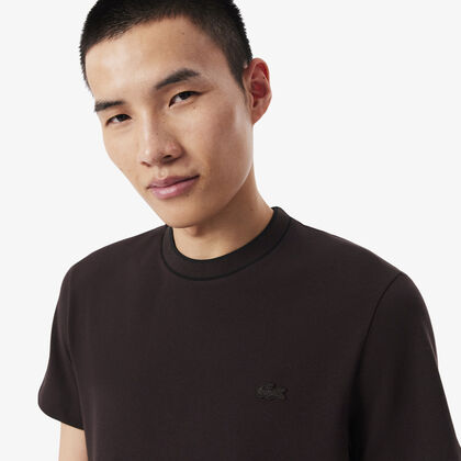 Stretch Pique Stripe Collar T-shirt