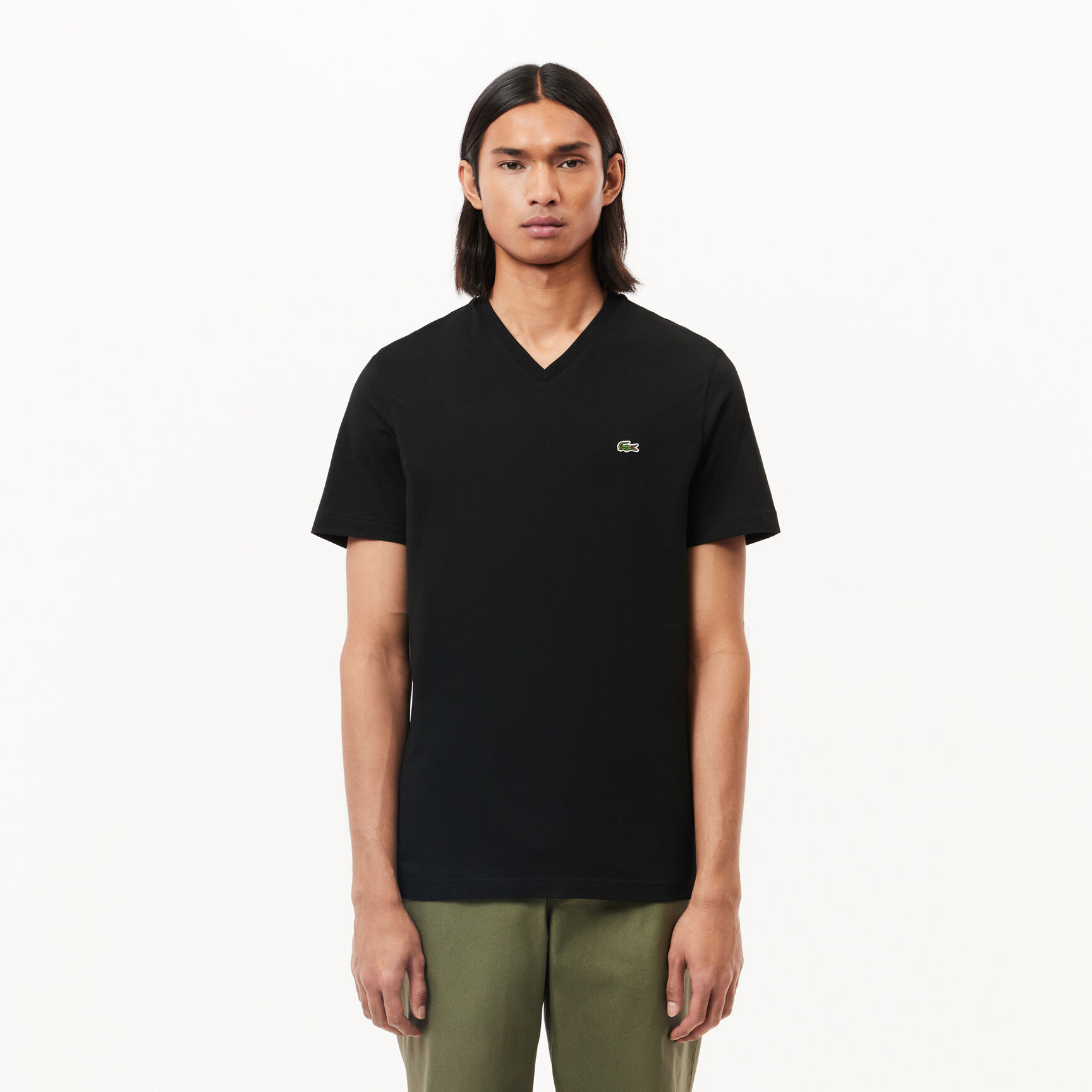 تيشيرت قطن بفتحة رقبة حرف V للرجال تيشيرت قطن بفتحة رقبة حرف V للرجال