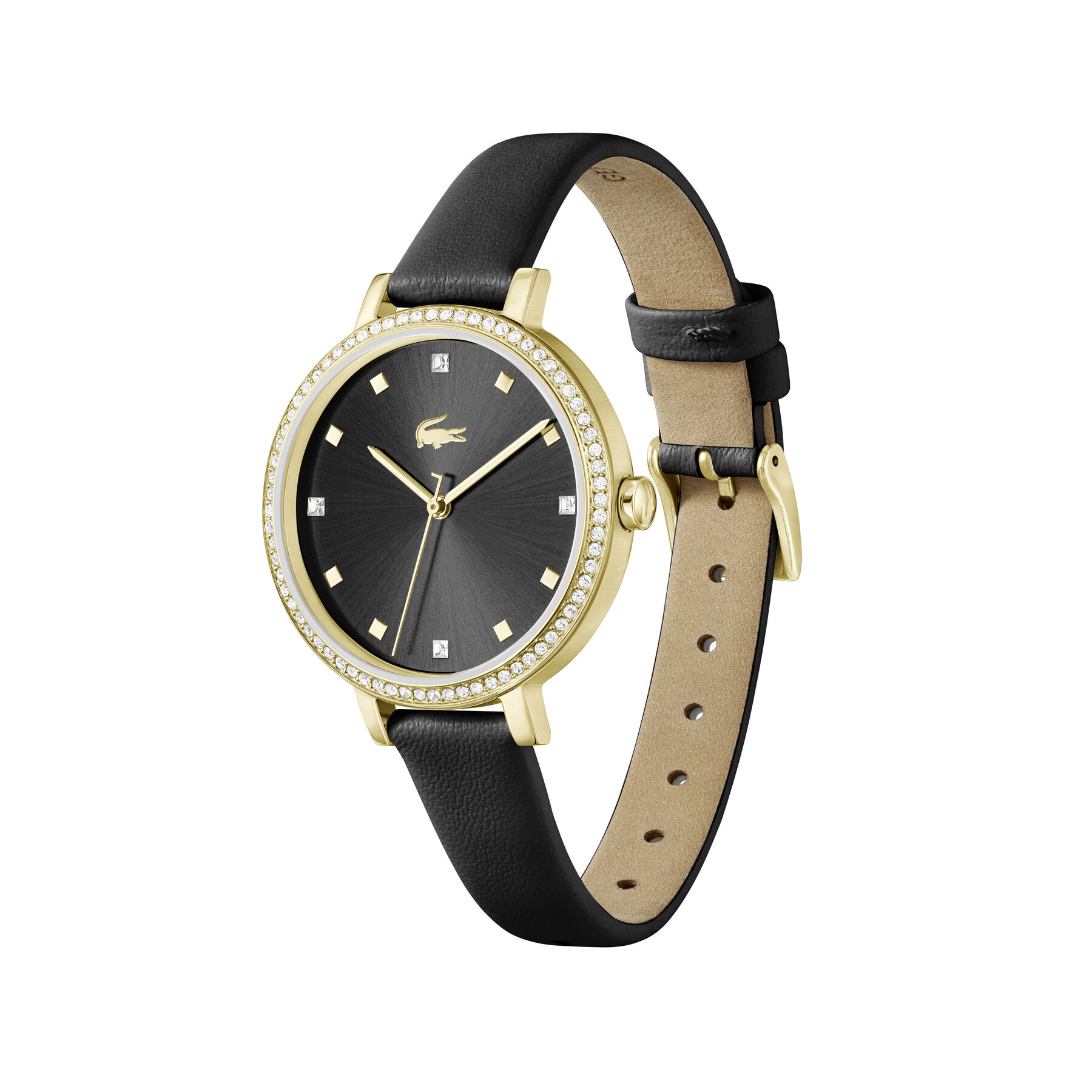 Black Leather Strap Women's Watch lacoste black leather strap women s watch