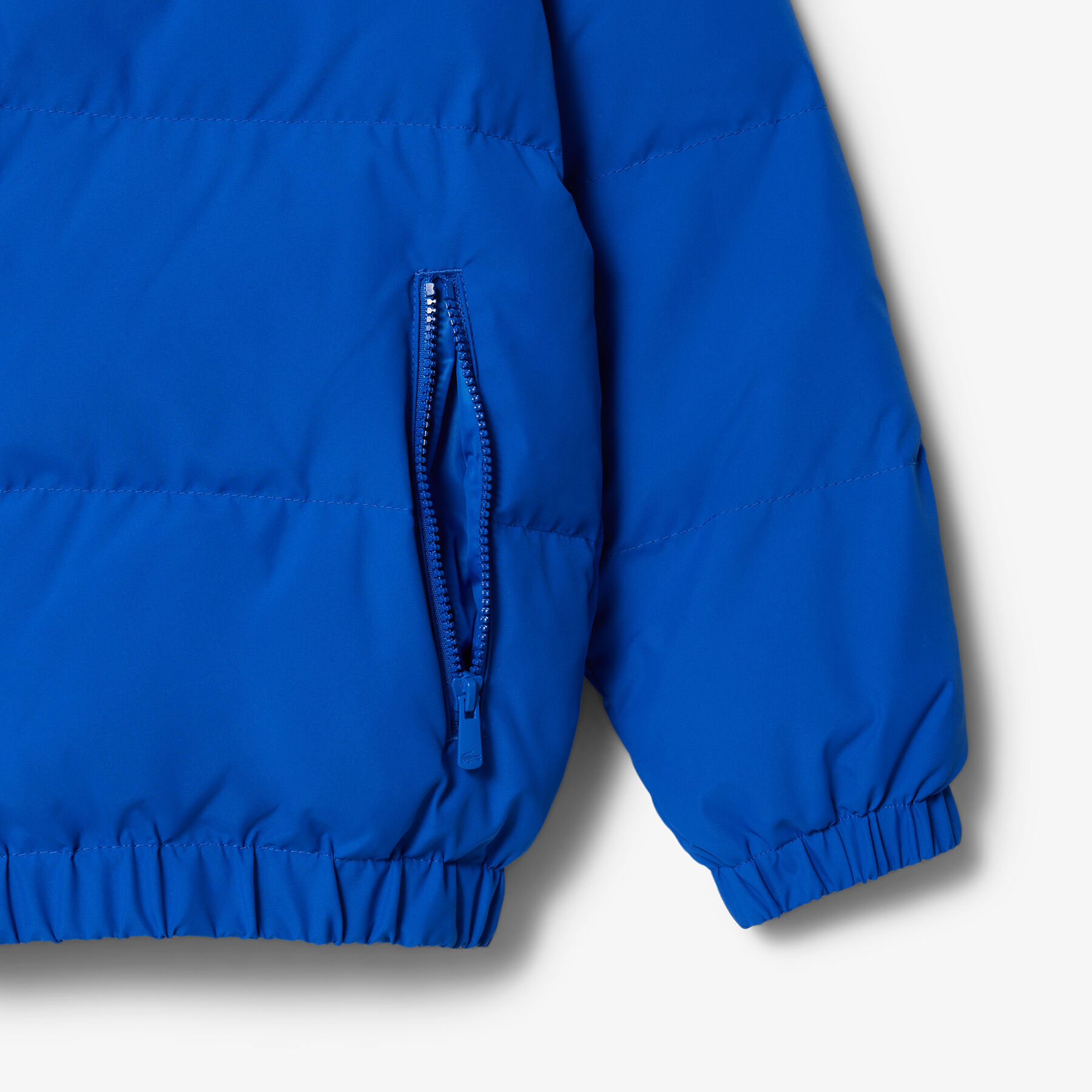 Hooded Puffer Jacket with Crocodile at the back