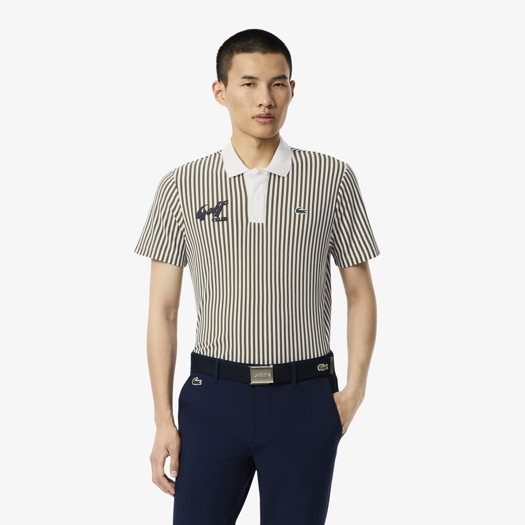 Heat Regulating Striped جولف قميص بولو Heat Regulating Striped Golf Polo Shirt - DH4803-00-J1K
