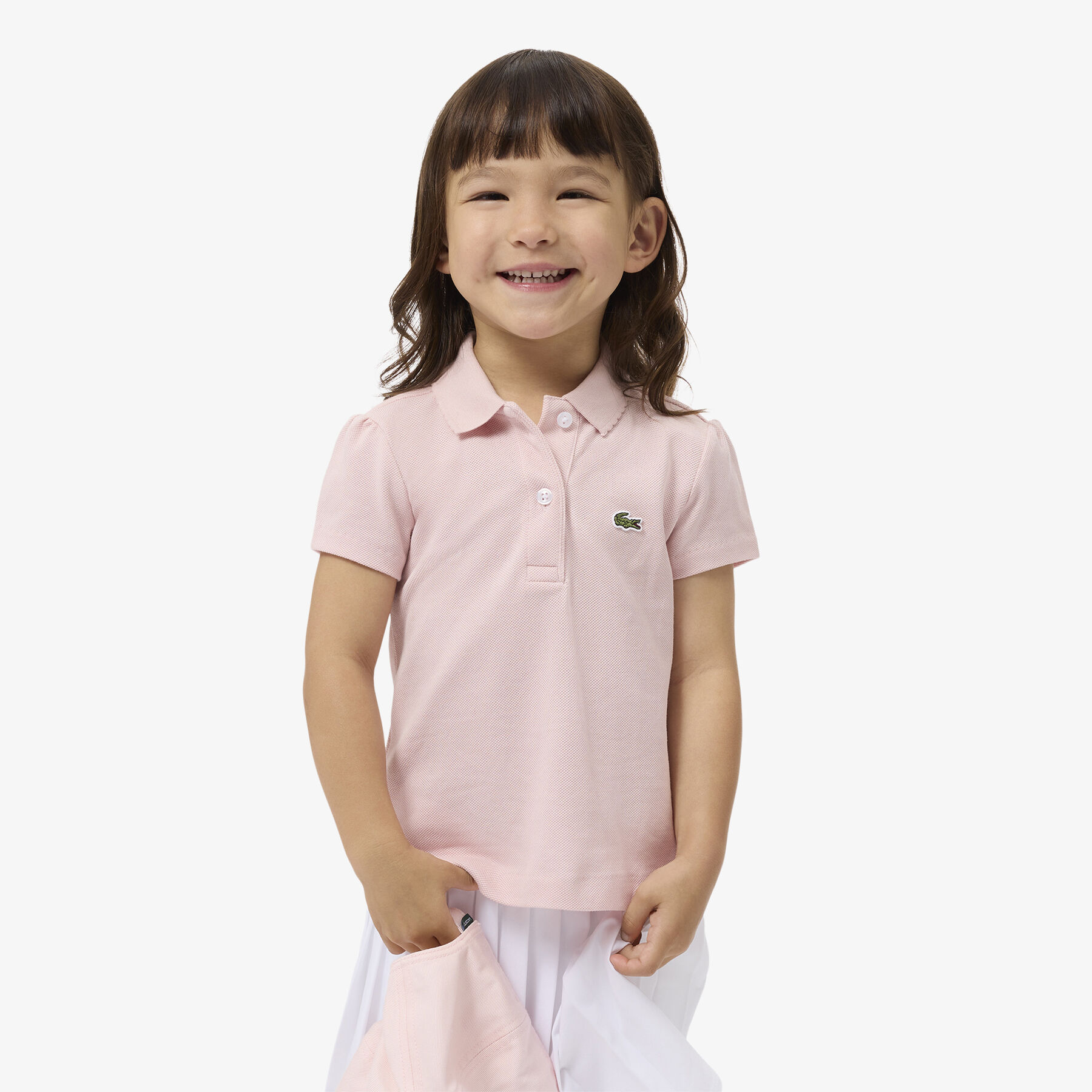 Scalloped Collar Pique Polo Shirt Scalloped Collar Pique Polo Shirt