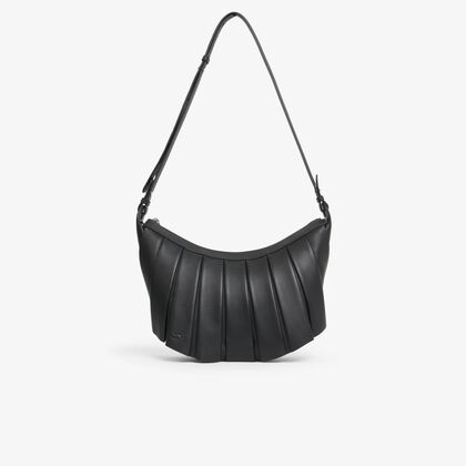 lacoste medium lenglen leather hobo bag
