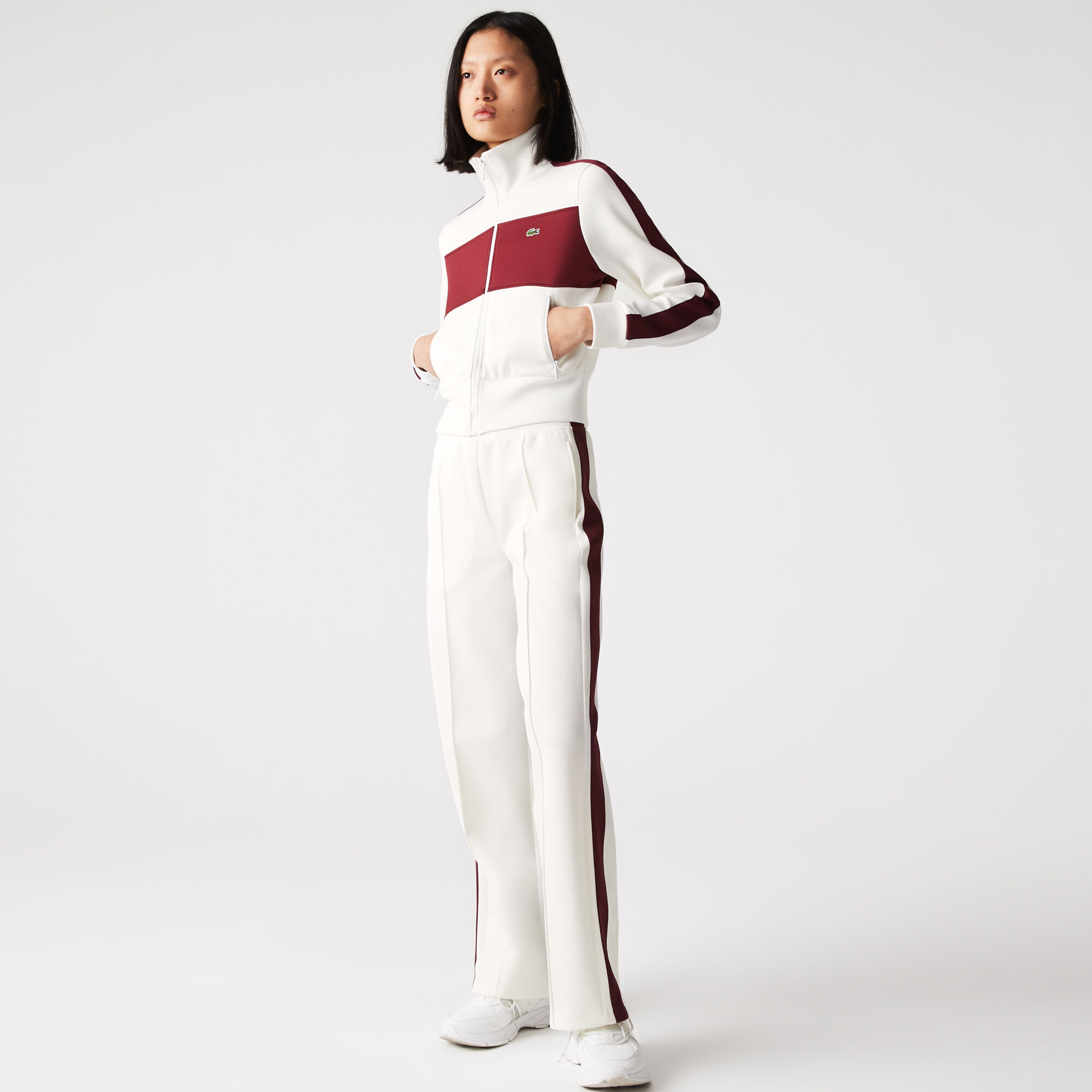 Buy Women s Heritage High Neck Colour block Zip Tracksuit Jacket