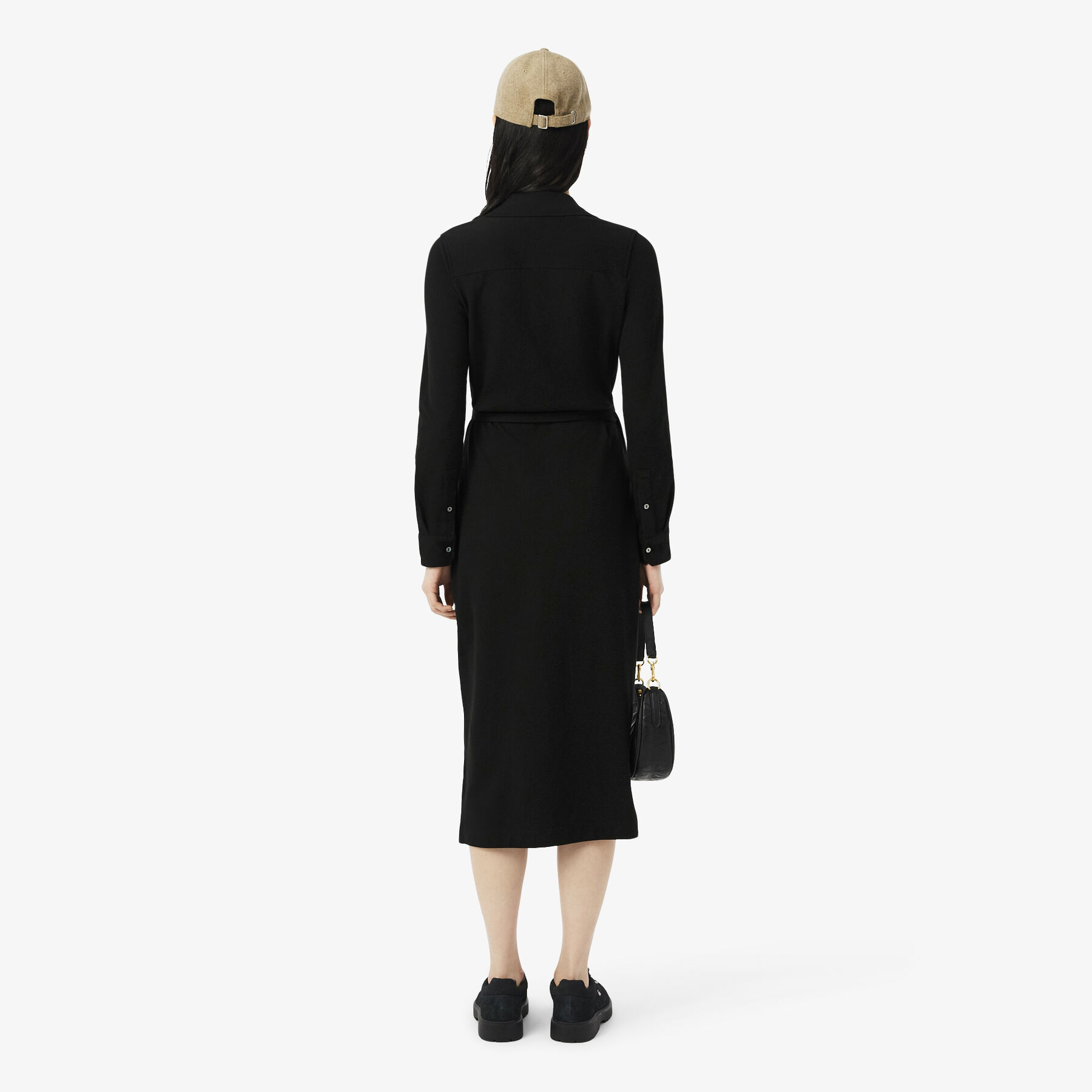 Slim Fit Polo Collar Wrap Dress