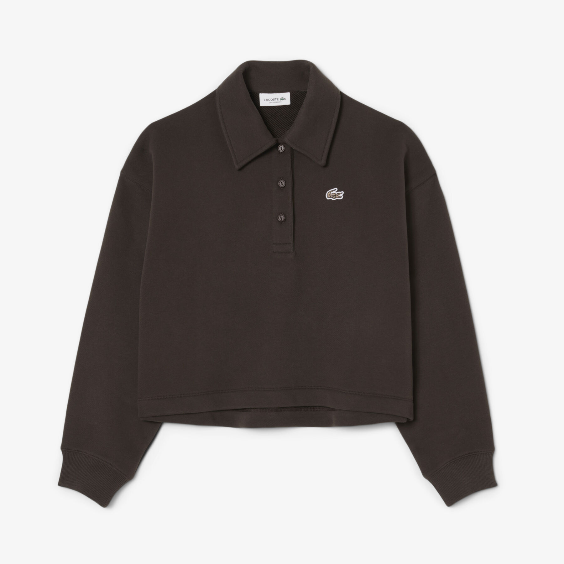 Oversized Fleece Polo Collar Sweatshirt Oversized Fleece Polo Collar Sweatshirt