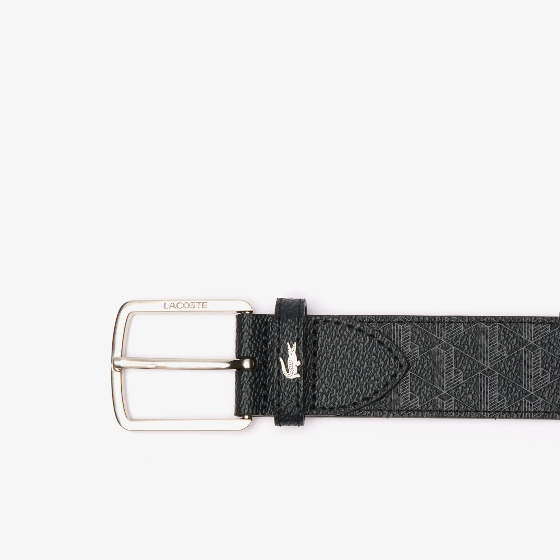 lacoste the blend monogram print belt