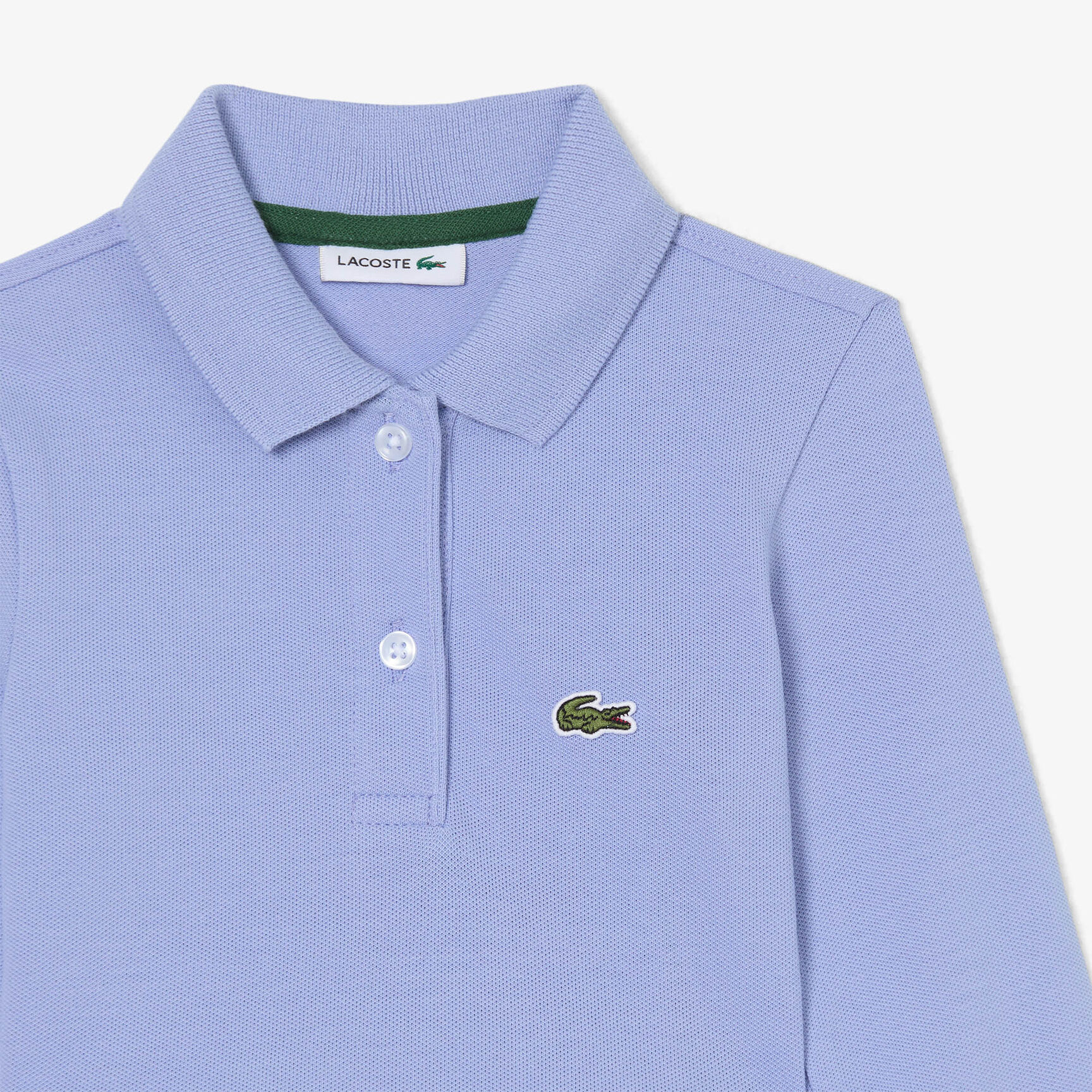 فستان بولو بيكيه مطاطي بأكمام طويلة