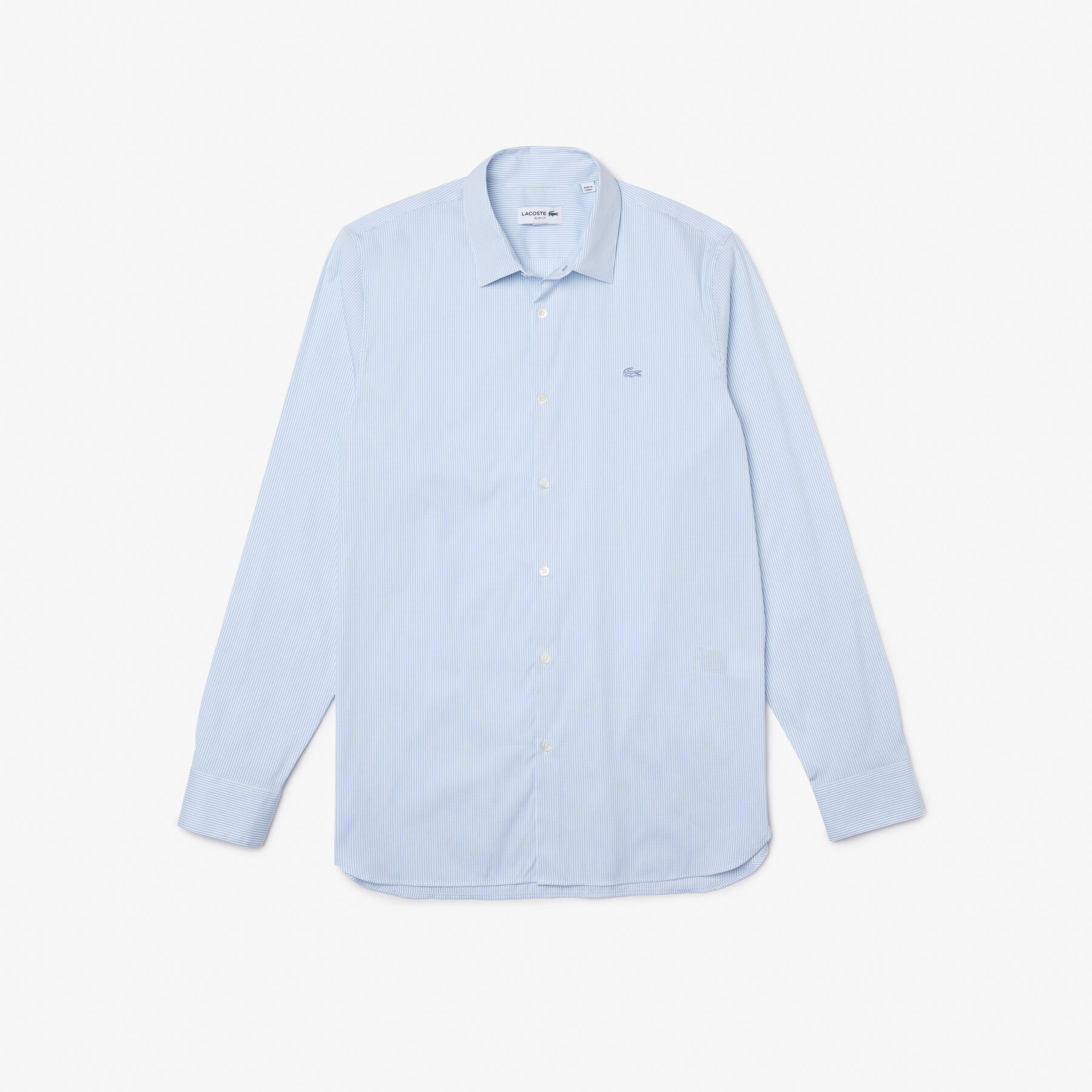 men s lacoste slim fit check stretch poplin shirt