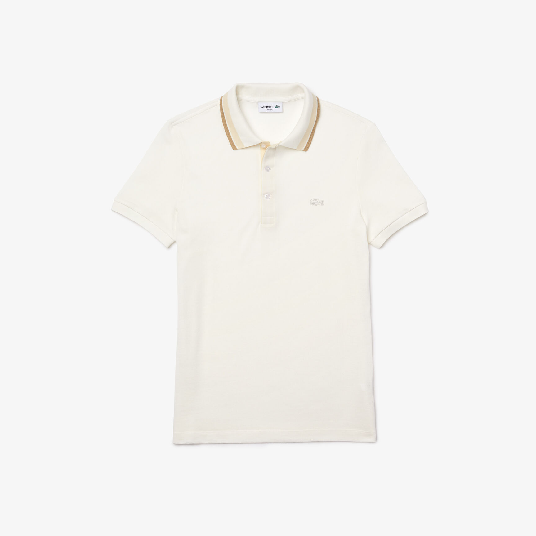 Men&rsquo;s Lacoste Slim Fit Striped Collar Cotton Piqu&eacute; Polo