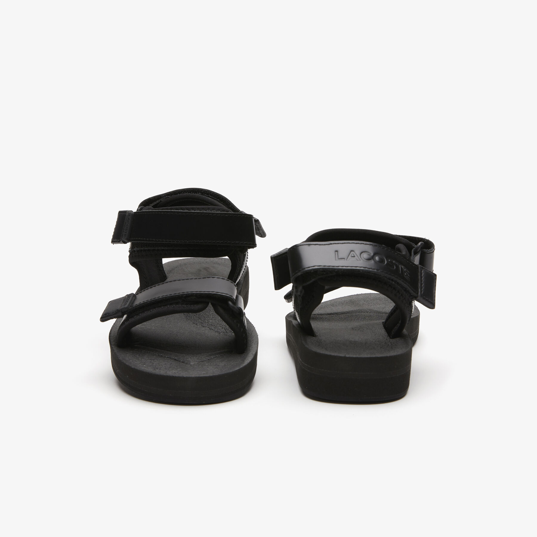 lacoste women s suruga leather and textile sandals