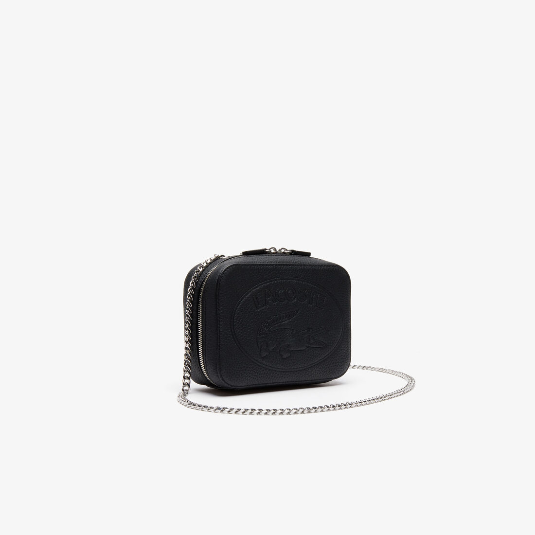 Women's Croco Crew Grained Leather Zip Shoulder Bag Women's Croco Crew Grained Leather Zip Shoulder Bag