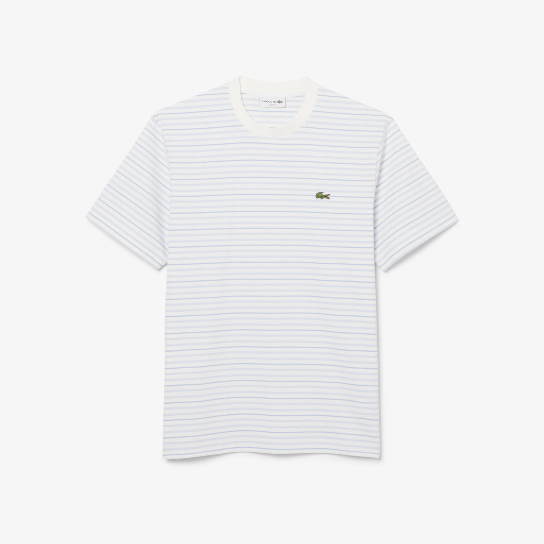 lacoste striped cotton t shirt