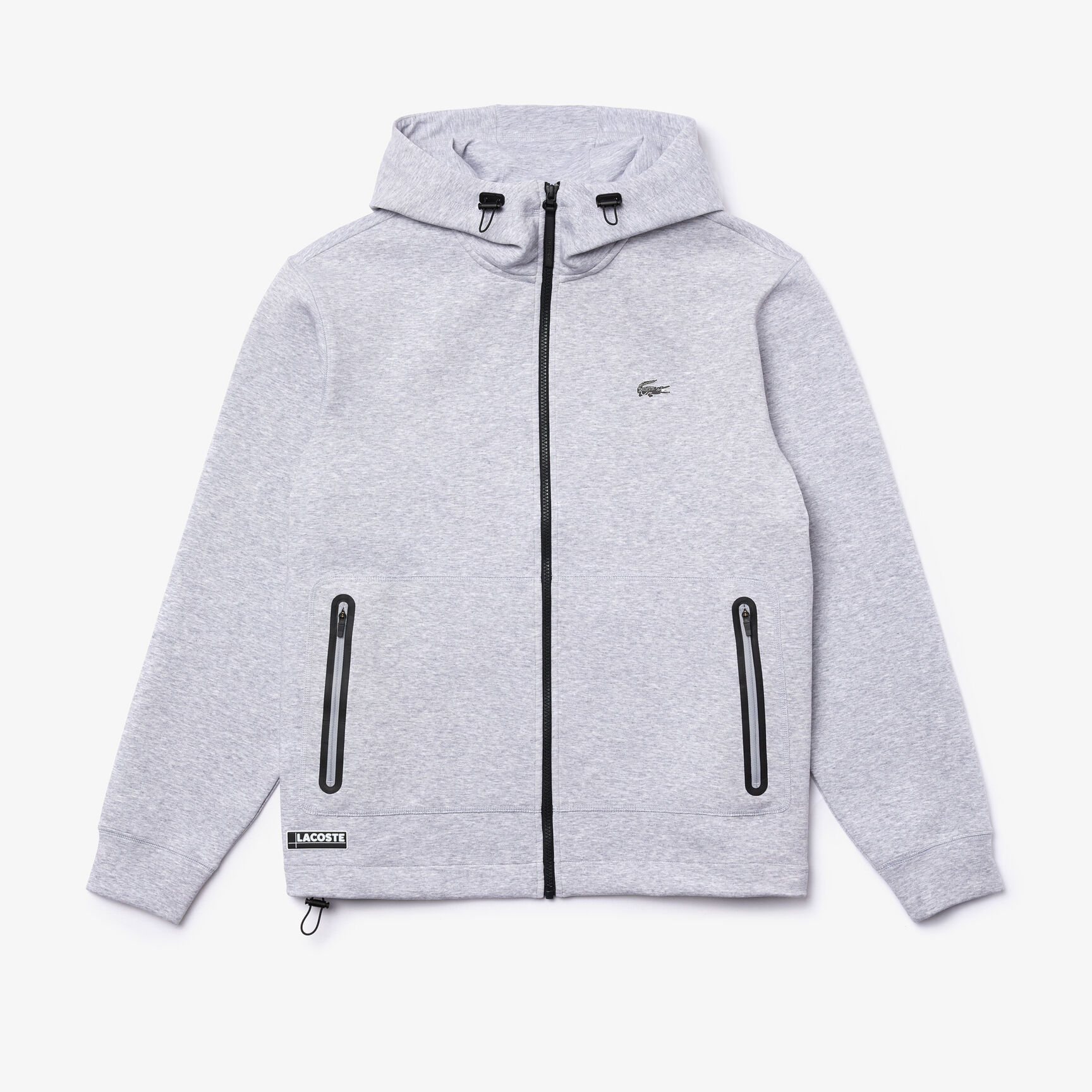 Men's Lacoste Branded Hooded Zippered Jacket With Badge Men's Lacoste Branded Hooded Zippered Jacket With Badge