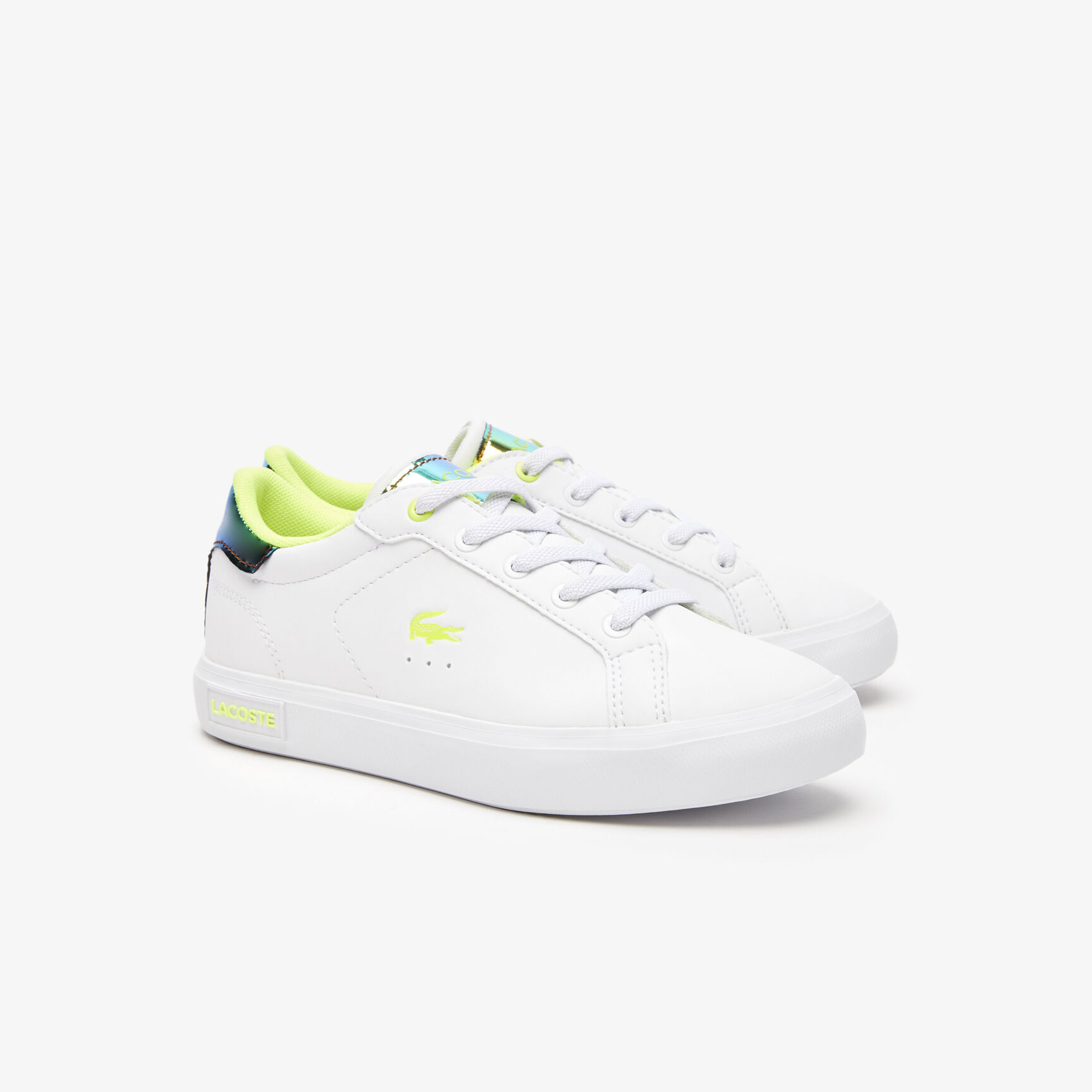 Children's Lacoste Powercourt Synthetic Heel Pop Trainers Children's Lacoste Powercourt Synthetic Heel Pop Trainers