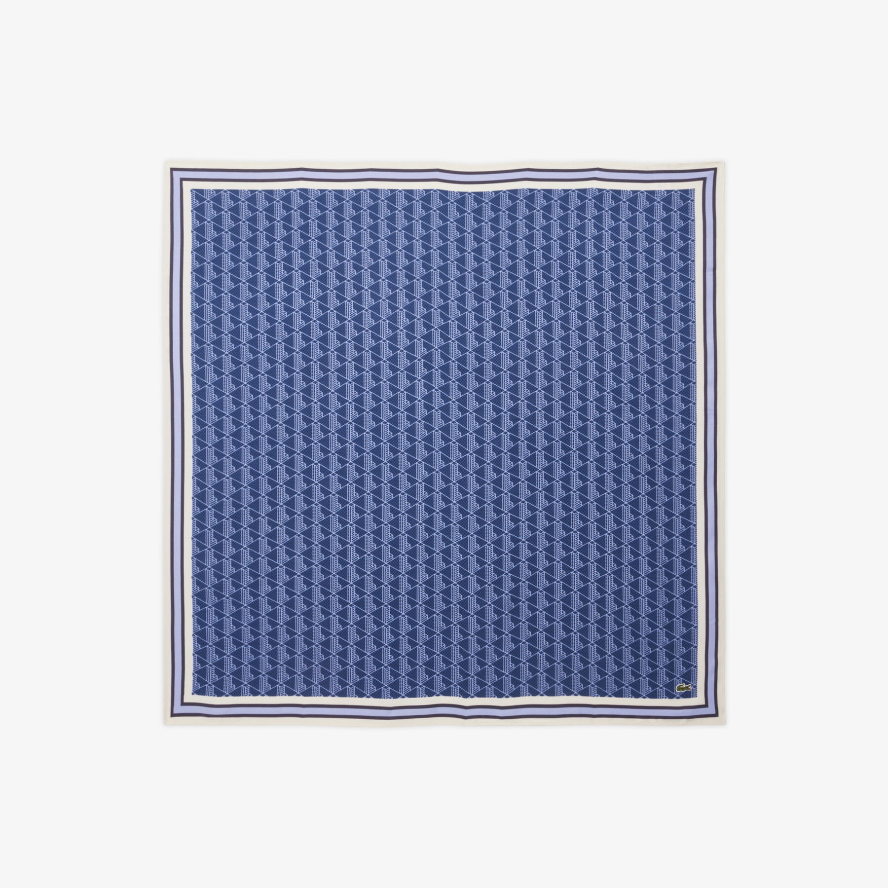lacoste monogram print scarf