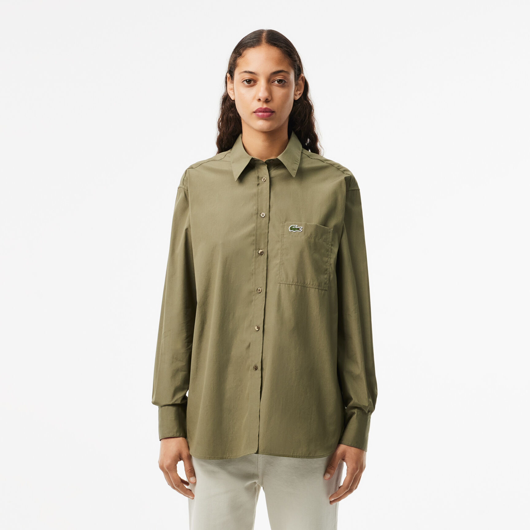 Oversized Fit Cotton Poplin Shirt