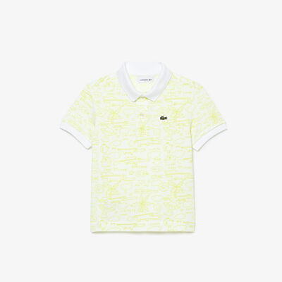Kids' Lacoste Graphic Organic Cotton Petit Piqué Polo Shirt
