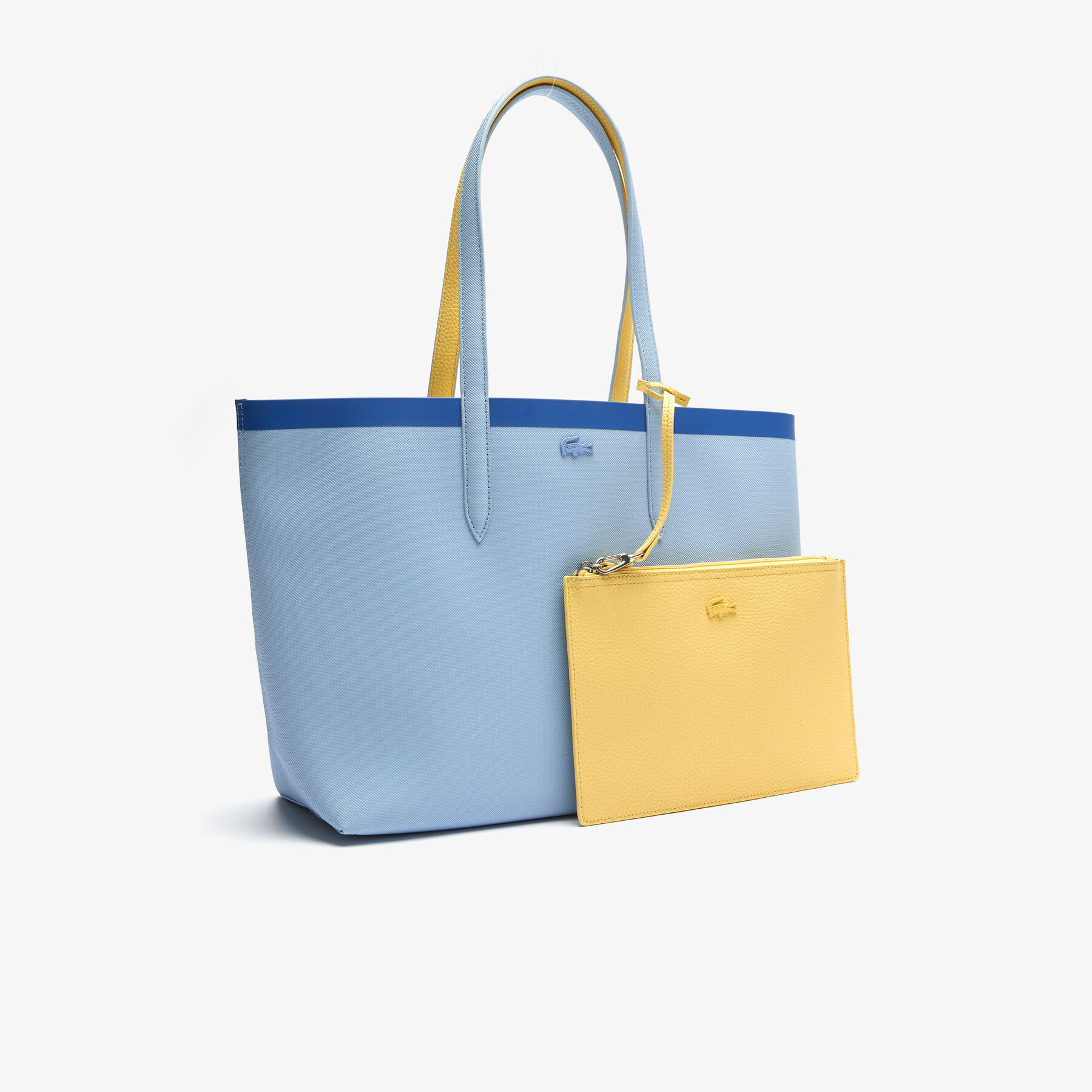 Women's Anna Reversible Contrast Band Coated Canvas Tote Bag lacoste women s anna reversible contrast band coated canvas tote bag