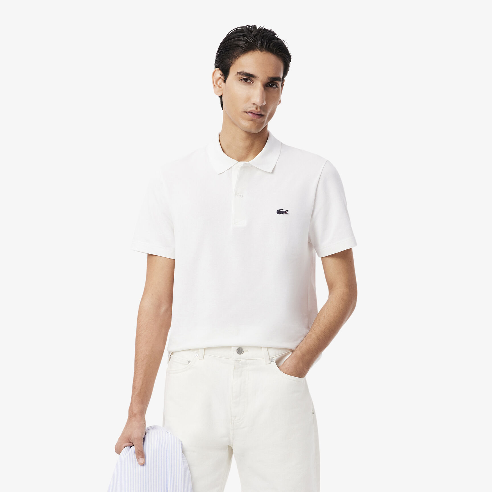 قميص بولو بقصّة عادية من مزيج القطن