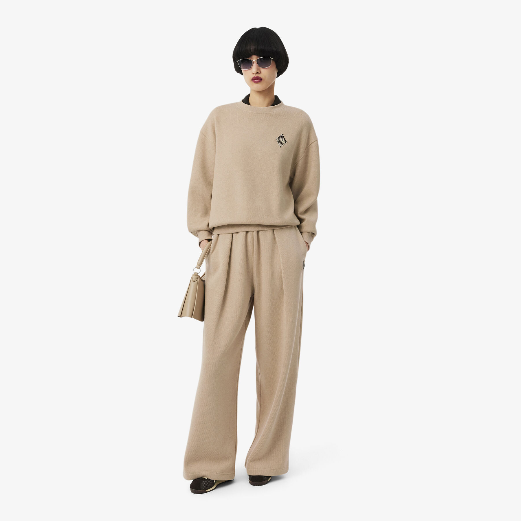 Oversized Interlock Sweatshirt lacoste oversized interlock sweatshirt