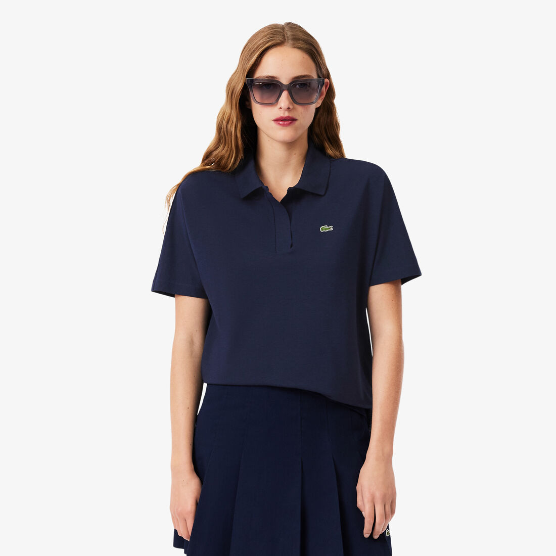 Relaxed Fit Fluid Pique Polo Shirt