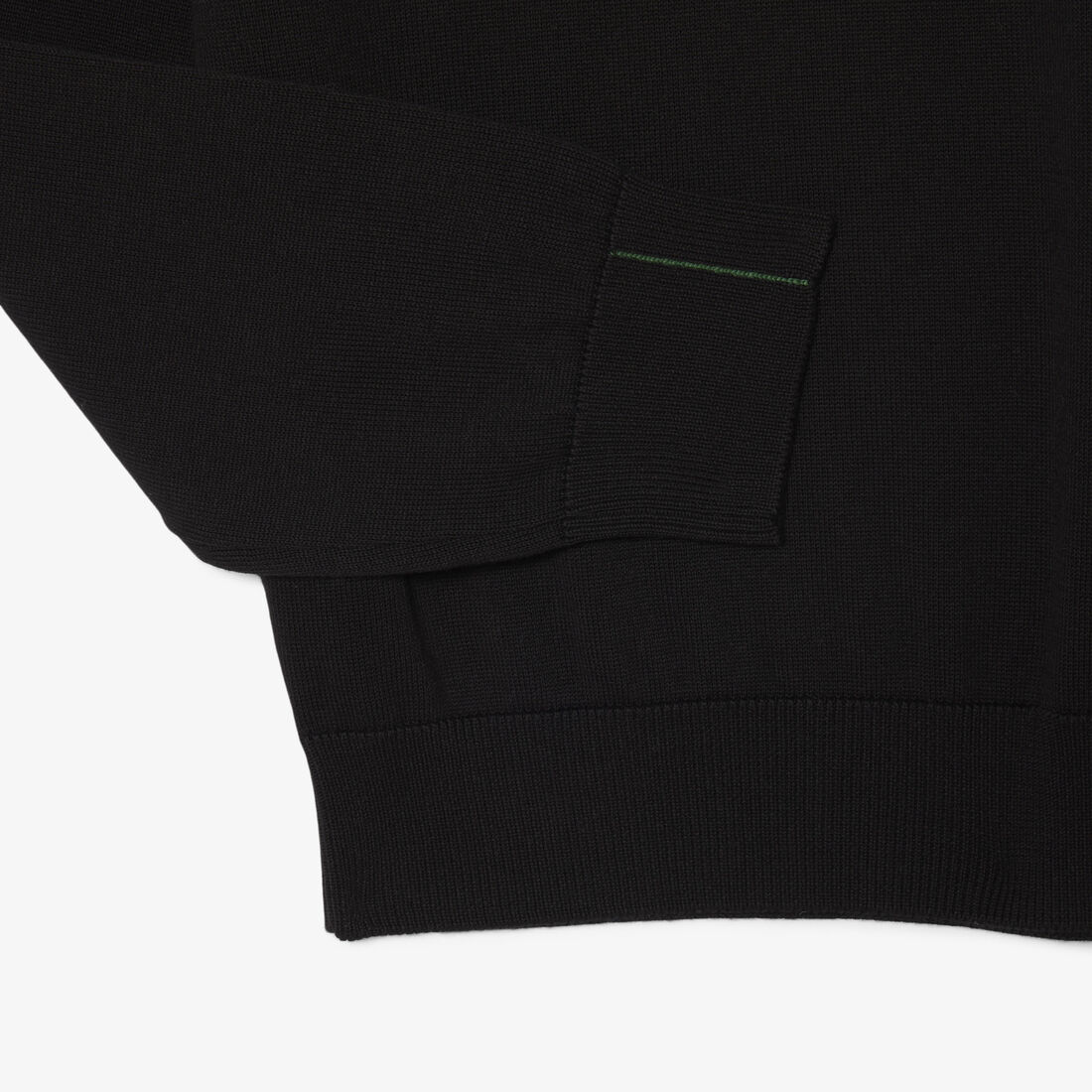Zipped High Neck Cotton Sweater