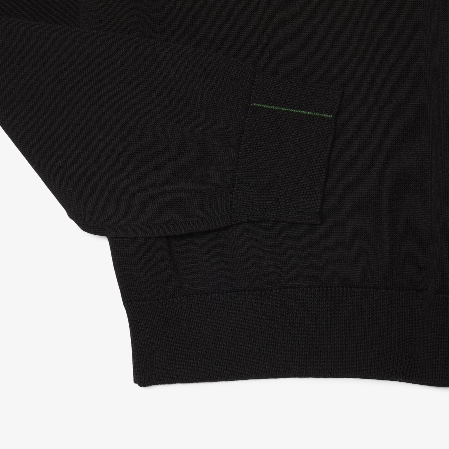 Zipped High Neck Cotton Sweater