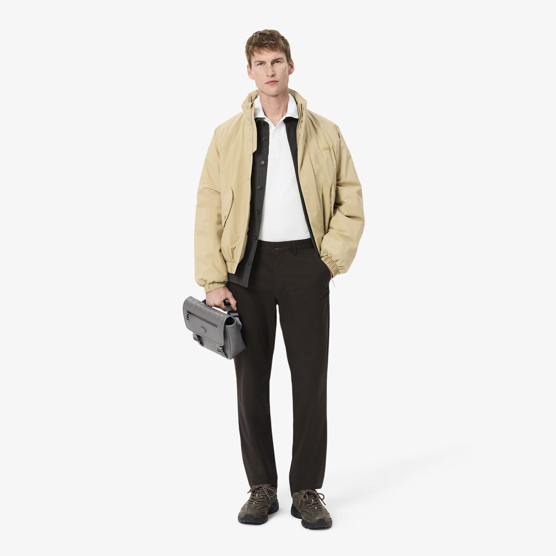 قميص بولو بقصّة عادية وتفاصيل بارزة L.12.12 قميص بولو بقصّة عادية وتفاصيل بارزة L.12.12