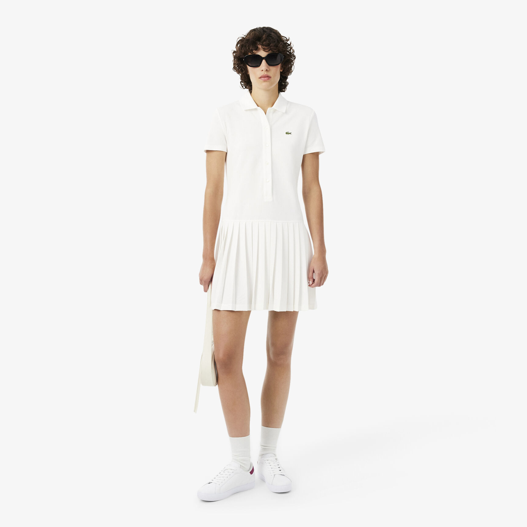 Stretch Pique Pleated Polo Dress Stretch Pique Pleated Polo Dress