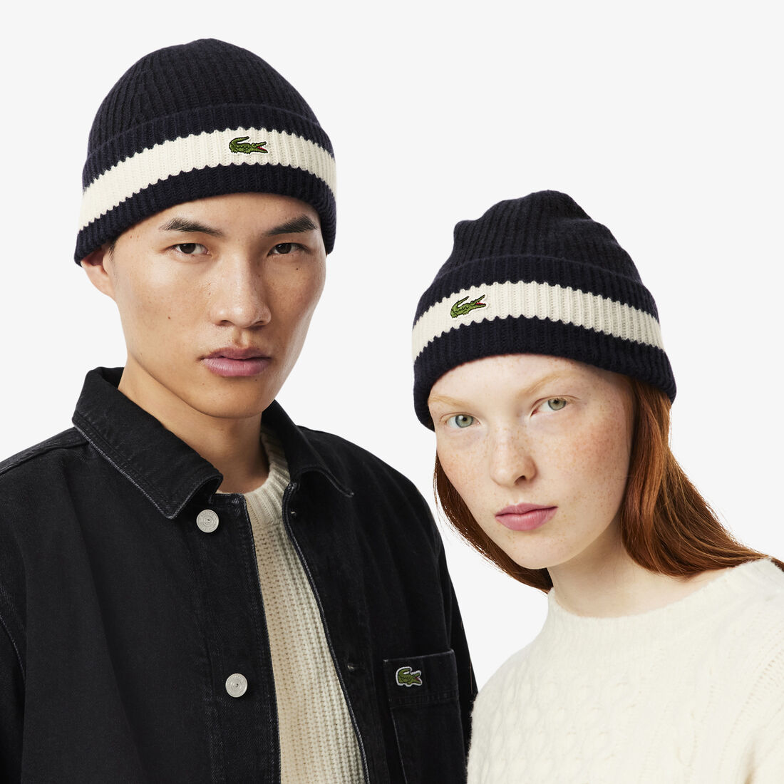 قبعة صوف محبوكة مضلعة