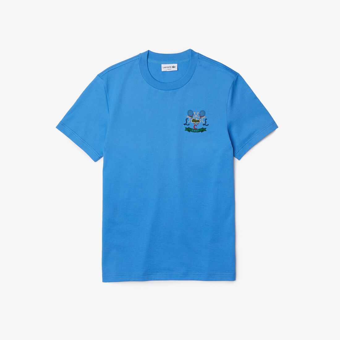 Men's Tennis Embroidery Crew Neck Cotton T-Shirt Men's Tennis Embroidery Crew Neck Cotton T-Shirt