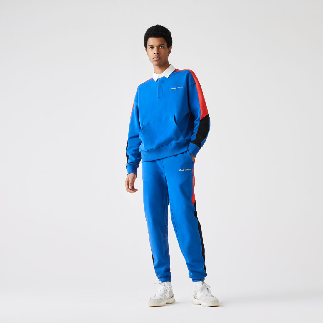 Men's Lacoste LIVE Golden Embroidery Bicolour Tracksuit Pants Men's Lacoste LIVE Golden Embroidery Bicolour Tracksuit Pants