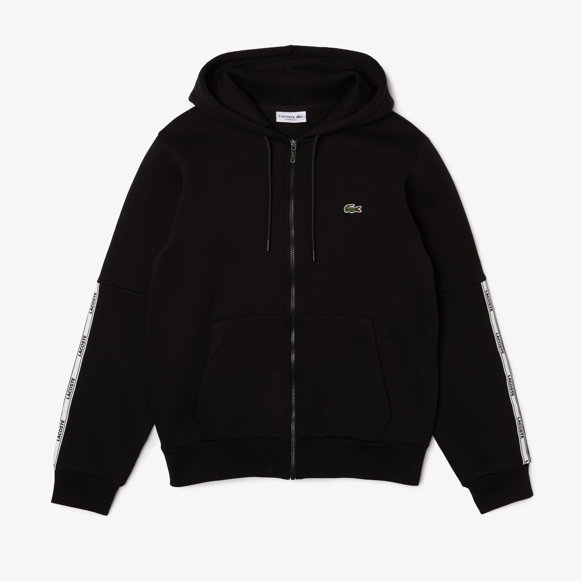 Buy Men s Branded Bands Zippered Fleece Hoodie Lacoste SA