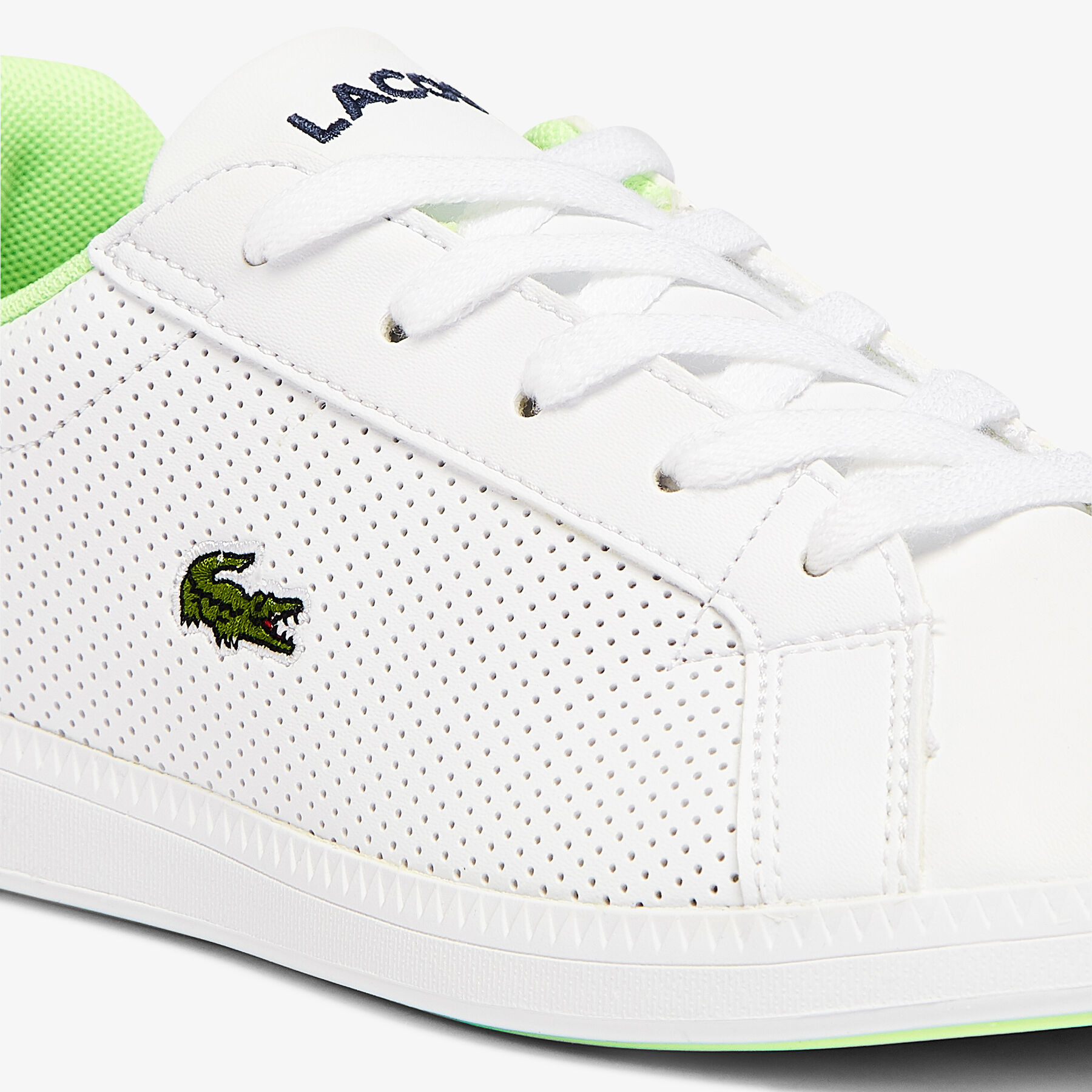 Children's Graduate Synthetic Perforated Trainers lacoste children s graduate synthetic perforated trainers