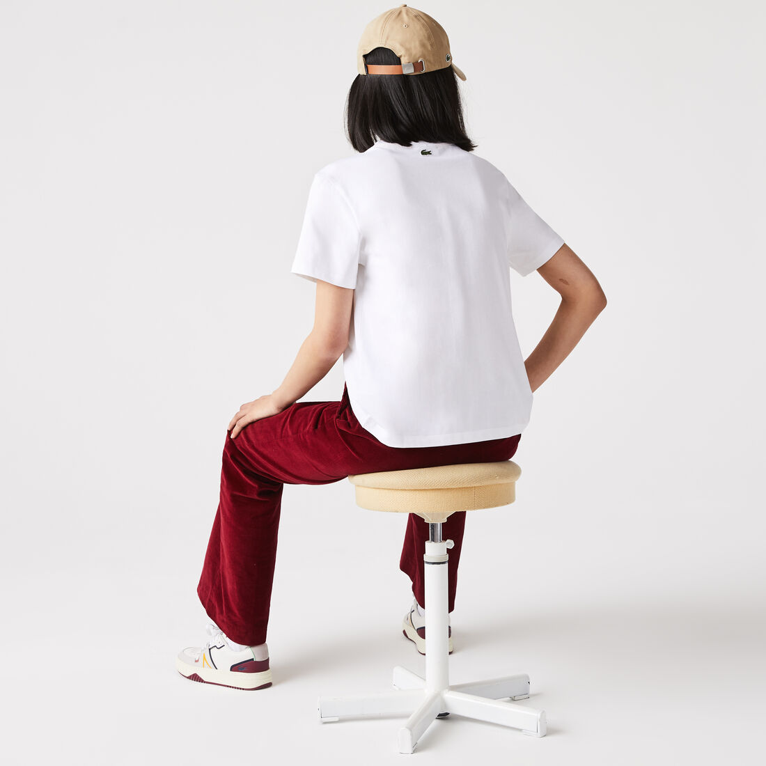 Women's Crew Neck Embroidered Multicolor Lettering Cotton T-shirt Women's Crew Neck Embroidered Multicolor Lettering Cotton T-shirt