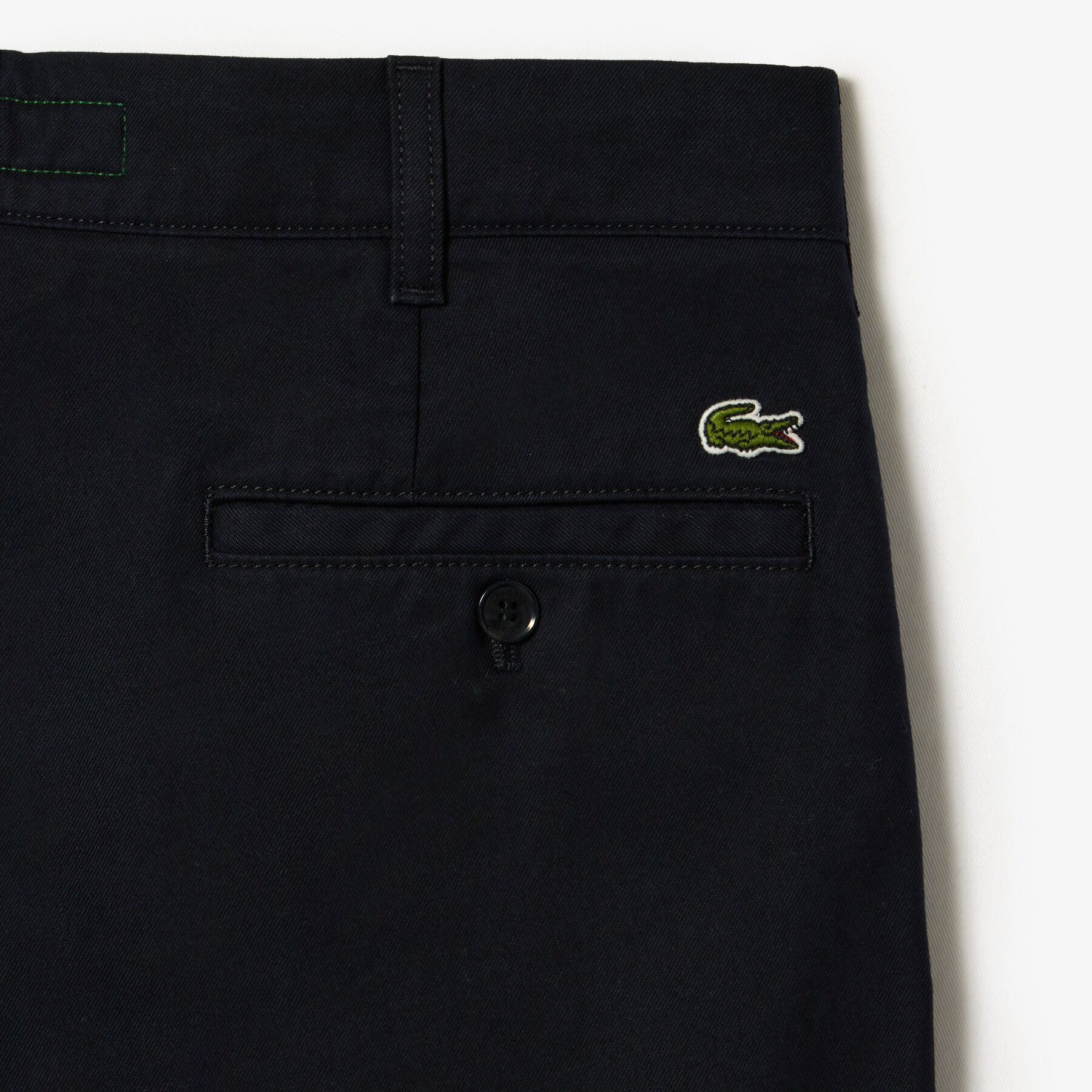 lacoste straight fit cotton twill chinos