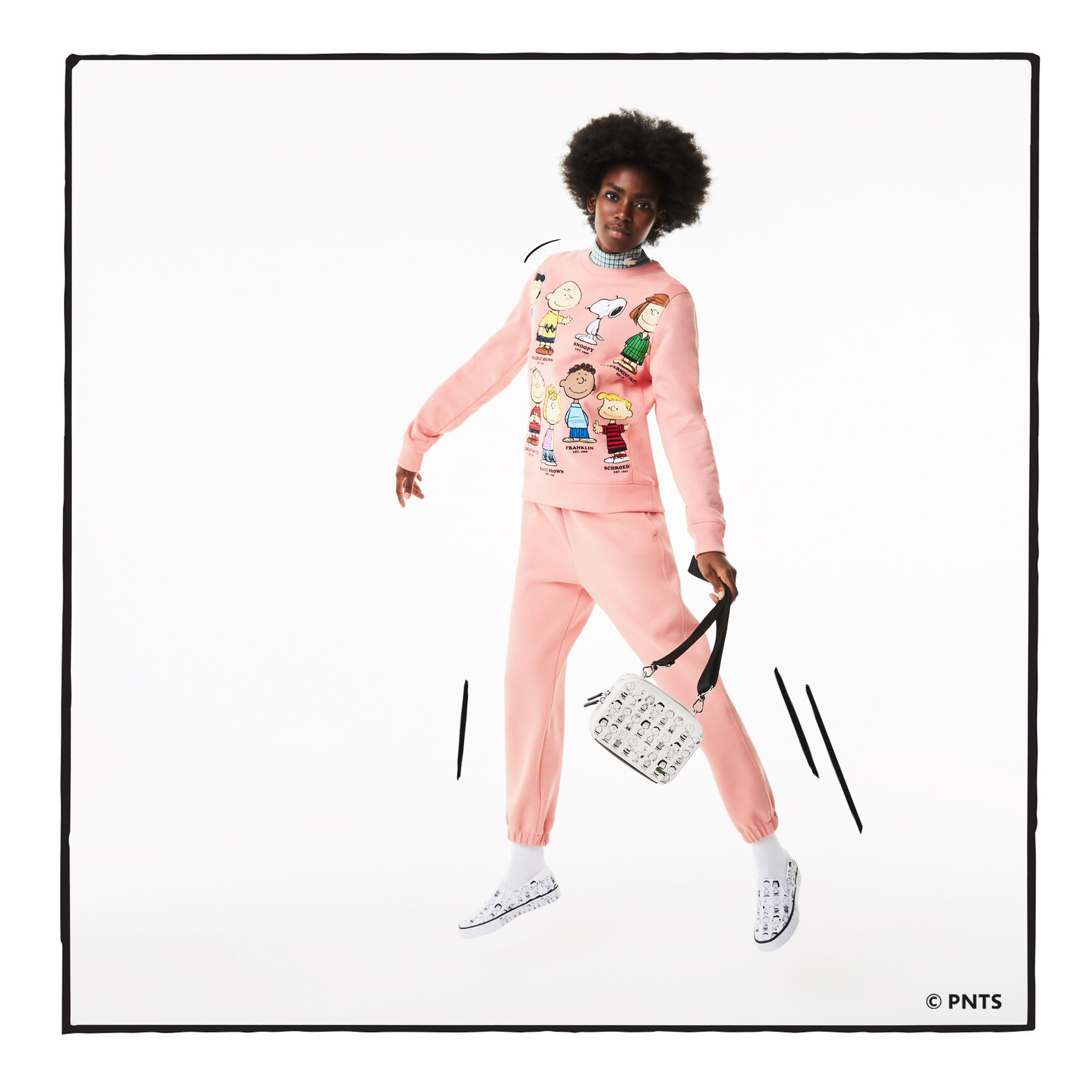 Women’s Lacoste x Peanuts Print Leather Shoulder Bag Women’s Lacoste x Peanuts Print Leather Shoulder Bag