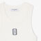 Slim Fit Badge Accent Rib Knit Tank Top