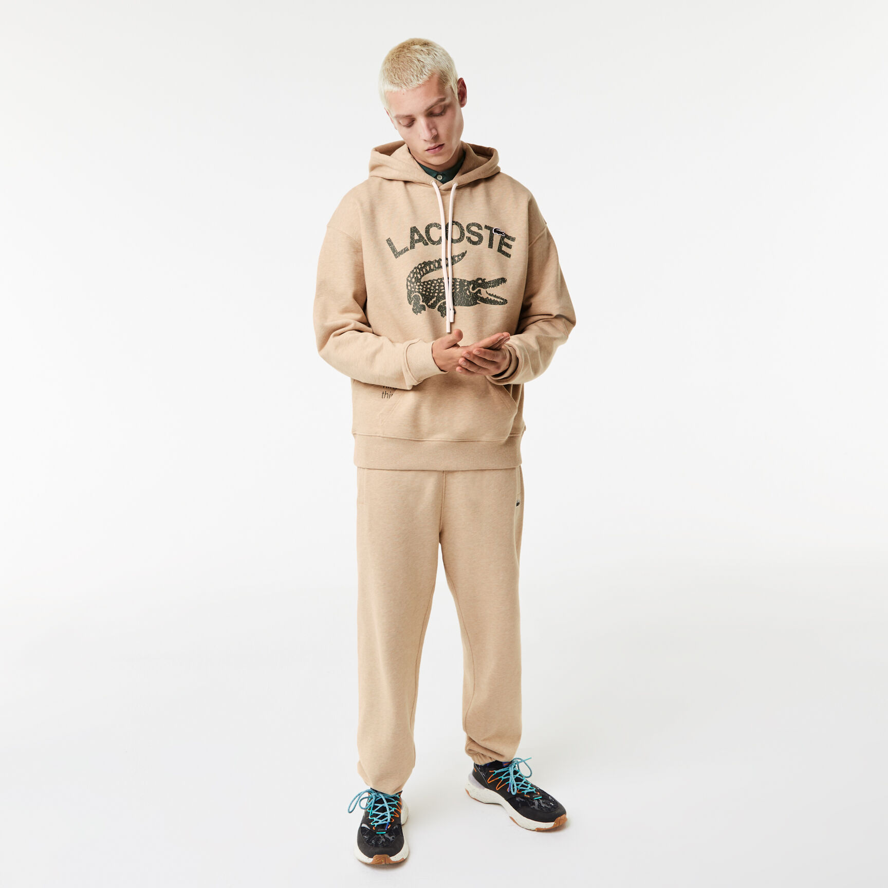 Men's Loose Fit Crocodile Hooded Sweatshirt Men's Loose Fit Crocodile Hooded Sweatshirt