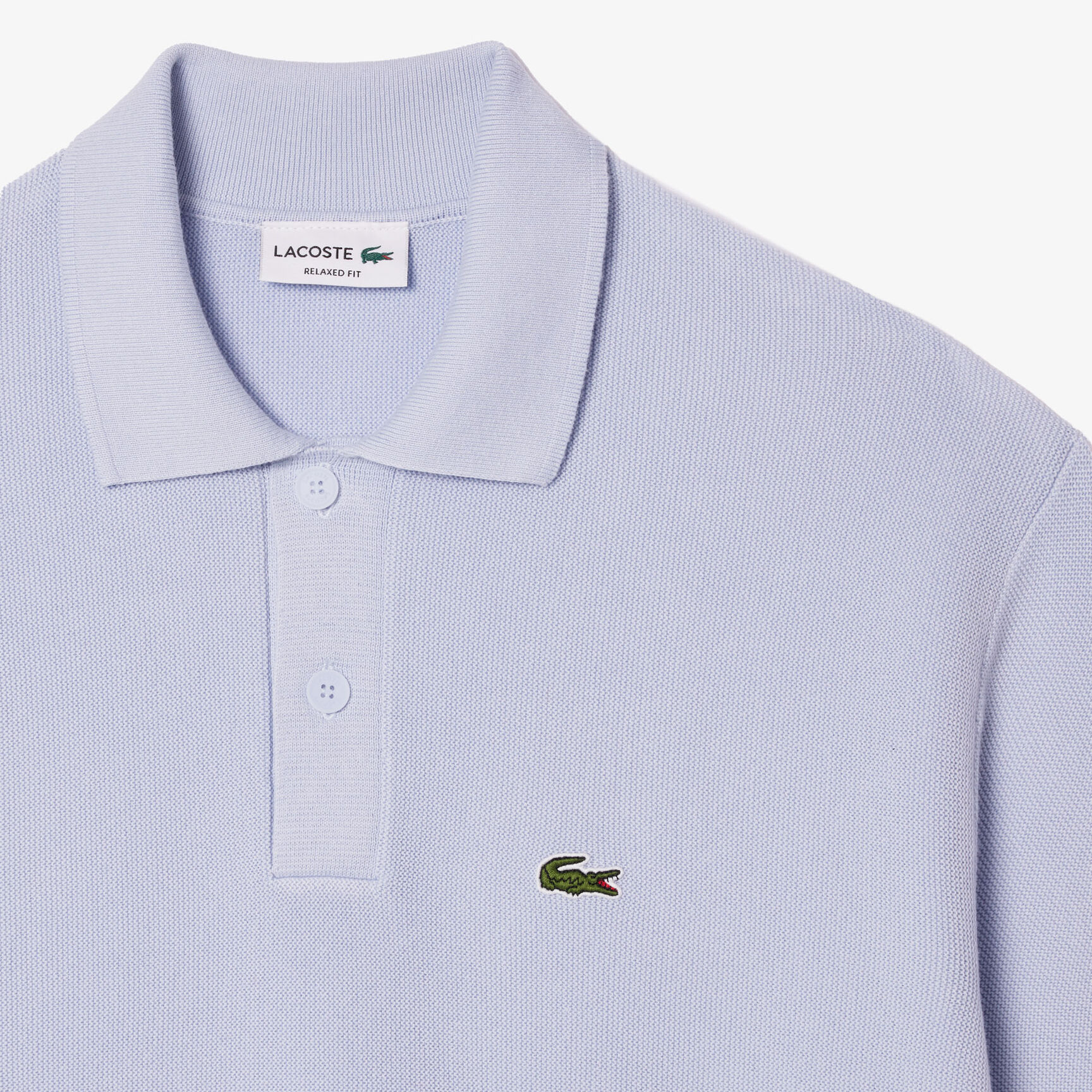 سترة من القطن العضوي برقبة قميص بولو سترة من القطن العضوي برقبة قميص بولو