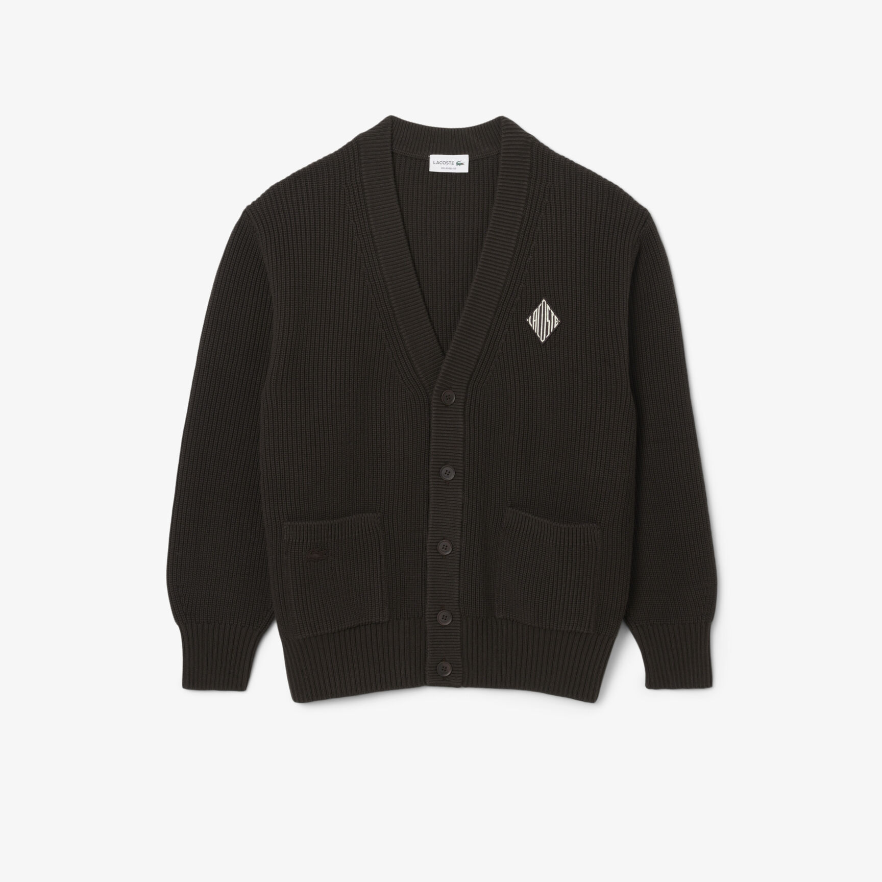 Relaxed Fit Ribbed Cotton Cardigan Relaxed Fit Ribbed Cotton Cardigan